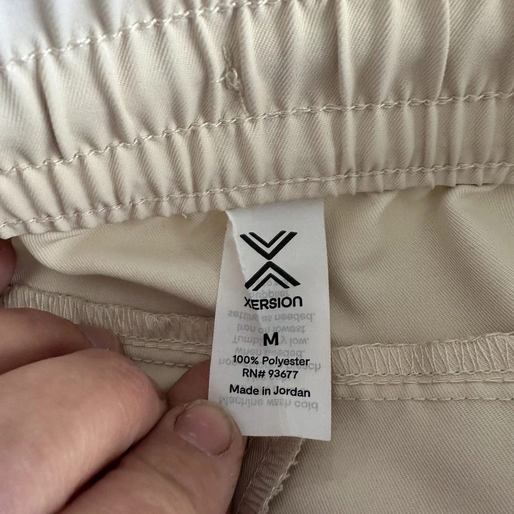 Men's Xersion Medium Athletic Dress Shorts Mint Khaki Gray NEW